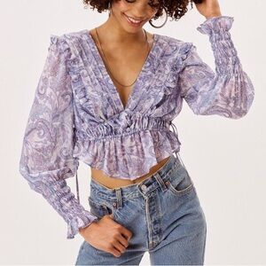 For Love & Lemons Floral Top